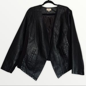 Avenue Black Faux Leather Jacket